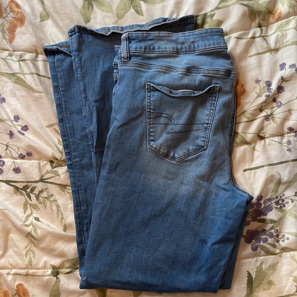 Size 16 regular medium wash American Eagle Favorite Boyfriend Jeans.